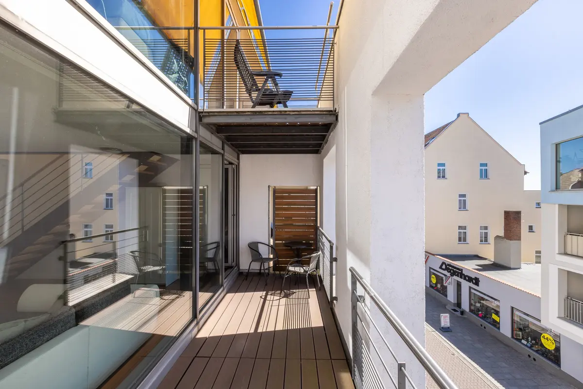 Loft M, Loft mit 2 Schlafzimmern und Wohnraum, CopperRoof Apartments Merseburg, Ansicht 7